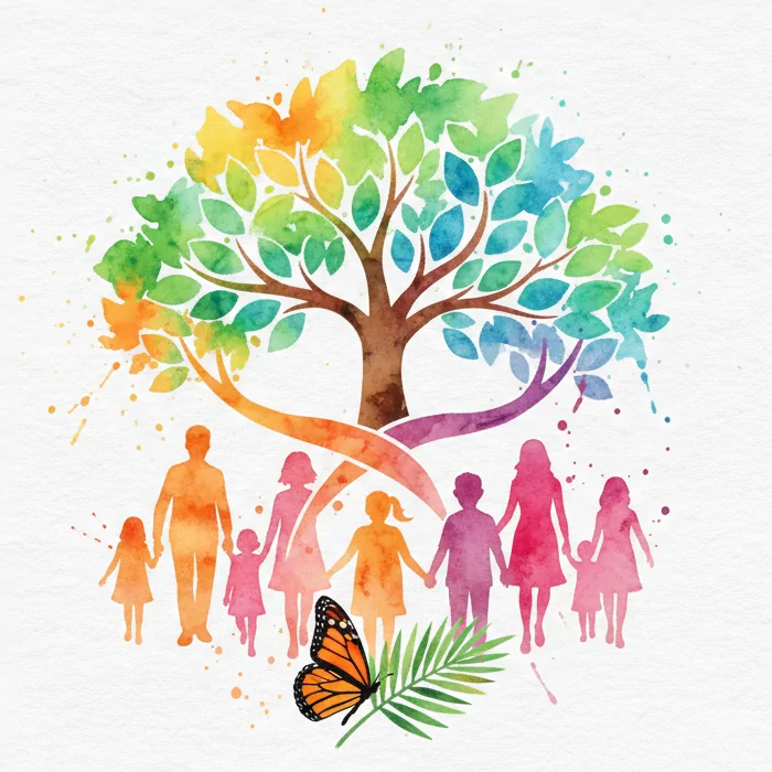 Arbol cadena personas